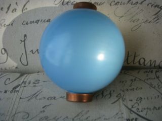 Robin Egg Blue Very 4.  5 Inch Dia Round Old Lightning Rod Ball