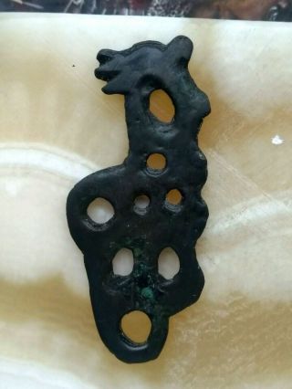 Ancient Viking Bronze Pendant Bear Amulet