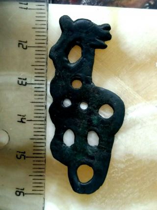Ancient viking bronze pendant bear amulet 3