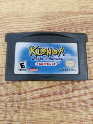 Gba Klonoa Empire Of Dreams - 100 Authentic & - Gameboy Advance Rare Game