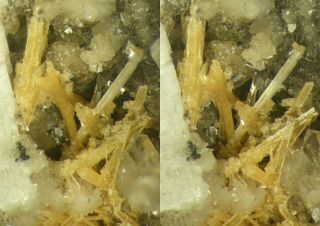 rare Nenadkevichite micro crystals - Mont Saint - Hilaire – Analyzed find 3