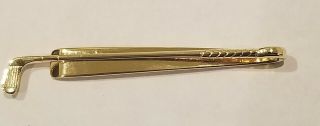 Rare Solid 14k Gold Tie Clip Golf Club 3.  48gm Shiping