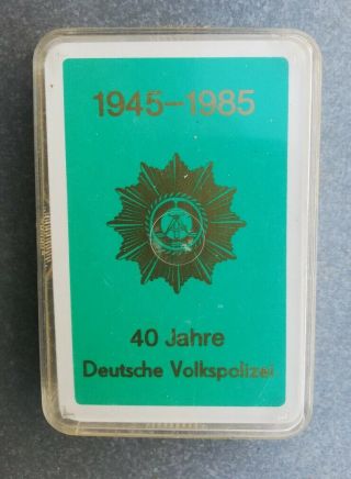 Oryginal East German Police Playing Cards Very Rare Cold War