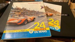 Le Mans 24 Hour Race 1968 - - - Programme,  Map - - - 28/29 September 1968 - - - Rare