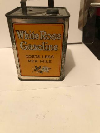 VERY RARE White Rose Gasoline & En - ar - co Motor Oil Tin Bank in Conditi 3