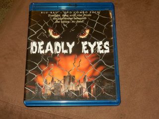 " Deadly Eyes " Rare Oop Scream Factory 2 - Disc Blu - Ray/dvd Combo Region A