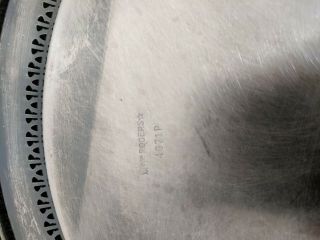Vintage Wm Rogers Silver Plated Round Etched Serving Tray Platter 4871P 2