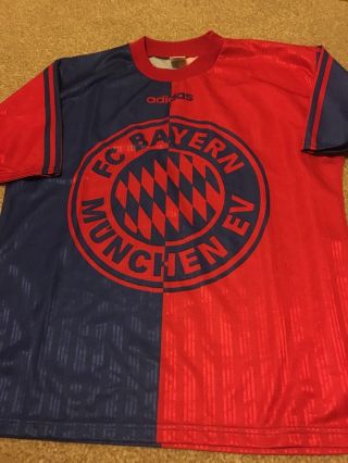 1995/1996 Bayern Munich training football shirt Adidas small men ' s rare vintage 2
