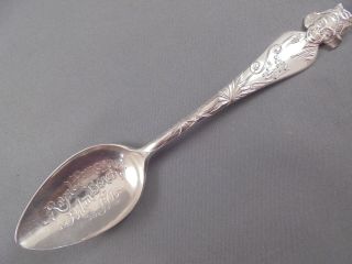 Antique Sterling Silver Souvenir Spoon Sunny South Black Americana Poinciana Fla