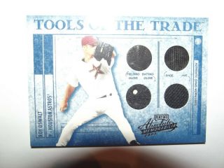 2003 Playoff Absolute Memorabilia Tools Of The Trade Quad 29/50 Roy Oswalt - Rare