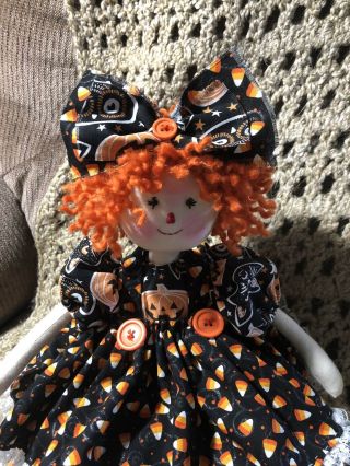 Folk Art Primitive Raggedy Annie Doll Halloween