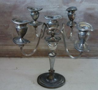 Vintage Silver Plate On Copper 12 Inch Candelabra Two Of Two