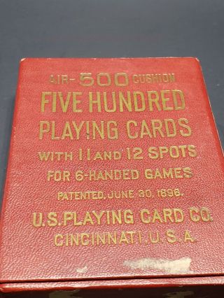 Antique 1896 No.  500 Playing Cards Dated 9/11 Includes 11&12 