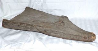 Guinea Papua Carved Wood Figure Of An Alligator / Crocodile Head Canoe Prow