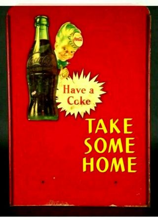 Rare Coca Cola Sprite Boy Advertising Rack Sign