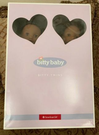 Pleasant Company American Girl Bitty Baby African American Twin Dolls W/box Rare