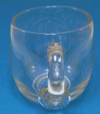 Rare Antique 1893 Chicago World ' s Fair Etched Glass Cup w/Handle Souvenir 2.  5 