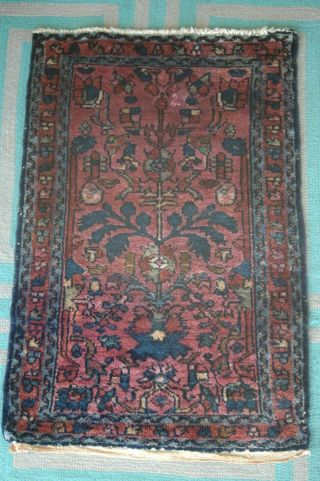 Antique Hand Knotted Tree Of Life Afghan Prayer Wool Rug 30 " X 19.  5 "