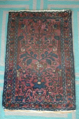 Antique Hand Knotted Tree of Life Afghan Prayer Wool Rug 30 