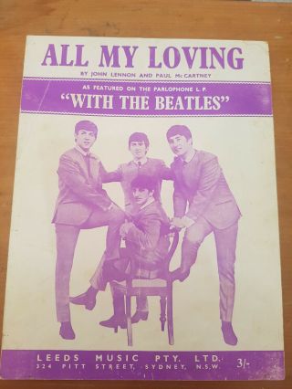 Rare The Beatles - All My Loving Sheet Music