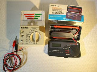 Radio Shack Vintage Lcd Digital Multimeter 22 - 179a & Battery Tester 22 - 090