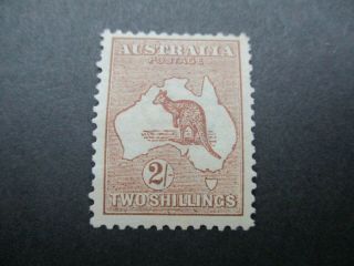 Kangaroo Stamps: 2/ - Brown Aged 1st Watermark - Rare (c48)