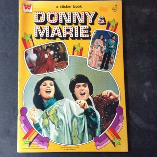 Vintage 1977 Donny & Marie Sticker Coloring Book