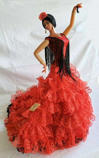Lucero Tena Marin Chiclana Spanish Flamenco Dancer Doll Vintage 18 