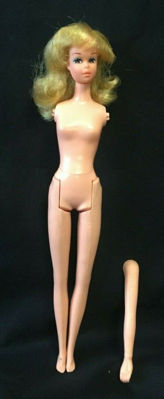 Vintage 1972 Mattel Barbie 3313 Francie Busy Doll Head & Tlc Body Parts 3 Dy