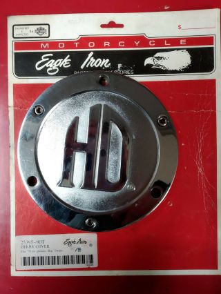 Harley Davidson Rare Vintage Eagle Iron Custom 3 hole Derby Cover 2