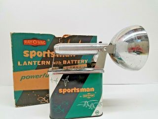 Vintage Rayovac Sportsman 301 Lantern Flashlight W/ Battery & Box Rare