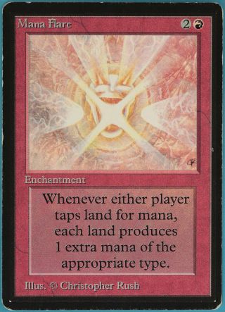 Mana Flare Beta Heavily Pld Red Rare Magic Gathering Card (id 75303) Abugames