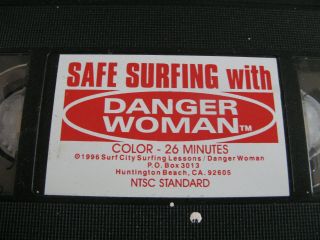 SAFE SURFING WITH KIM ' DANGER WOMAN ' HAMROCK RARE VHS INSTRUCTIONAL TAPE 3