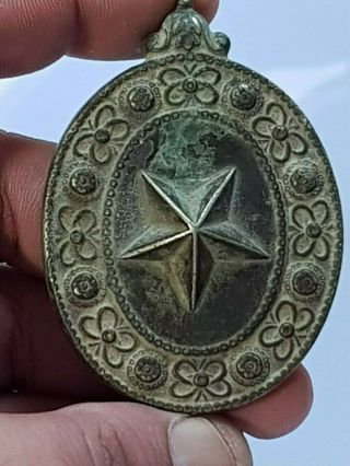Stunning Extremely Rare Ancient Bronze Medallion Very Interesting 73,  6gr 67 Mm