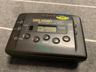 Rare Sony Walkman Wm - Fx433 Tv Portable Radio Cassette Player Digital Tuning