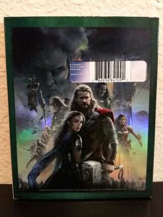 Thor: The Dark World (3D) Blu - ray Target Loki Slipcover (2D,  3D,  2014) RARE 2