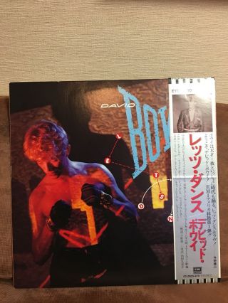 David Bowie Let’s Dance Vinyl Lp Japan Rare 1983 Japanese Pressing Obi Strip