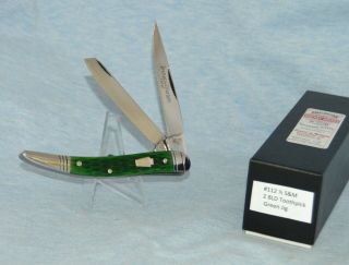 Rare Schatt & Morgan Greenbone Toothpick Knife 1 Of 30 In Case /box