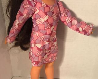 Vintage Ideal Crissy Grape Drape 3 Piece Doll Outfit w Mini Dress Scarf Coat 2