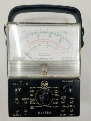 Vintage Rca Wv - 38a (k) Volt Ohm Milliammeter Meter