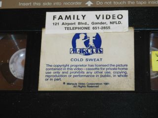 Cold Sweat Big Box VHS Charles Bronson Liv Ullman Rare Vintage 1981 Release 3