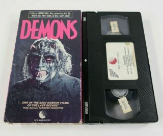 Demons Movie Rare Oop Vhs 1985 Cult Horror Trash Video Tape Lamberto Bava