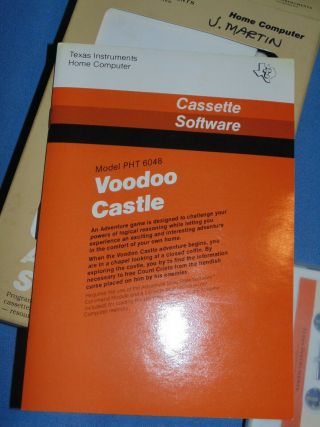 TI Voodoo Castle game - video Texas Instruments rare 3