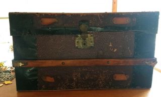 Antique Wooden Doll Trunk Chest 16 X 9 - 1/4 X 9 " Display Miniature