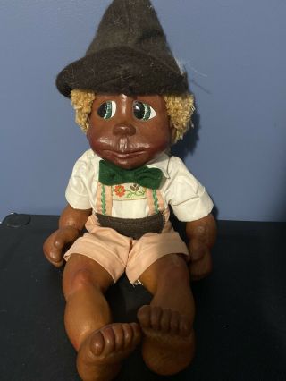 Vintage Naber Baby Wolfgang Wooden Baby Doll Wooden
