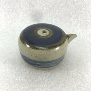 L Asian Chinese Japanese Pottery Water Dropper Blue Glaze