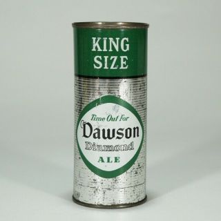 Dawson Diamond Ale Half Quart King Size Flat Top Beer Can Bedford Ma - Rare -