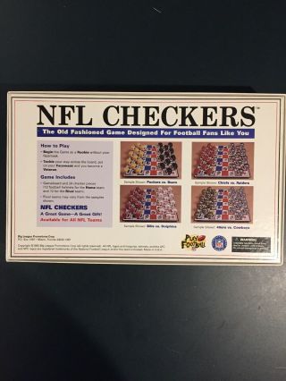 Vintage 1993 Philadelphia Eagles vs Dallas Cowboys NFL Checkers Board Game Rare 3