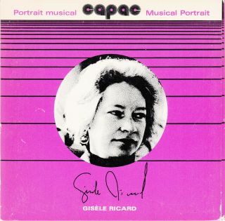 Gisele Ricard Musical Portrait Rare Electroacoustic Ep 7 " Capac Canada Nm