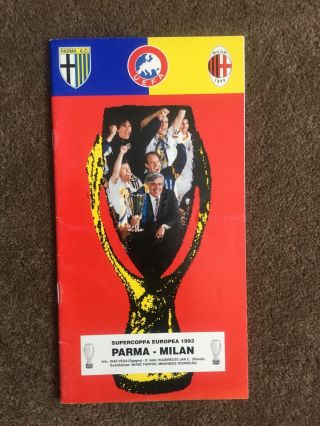 1993 Uefa Cup Final Programme Parma V Ac Milan Rare Vgc